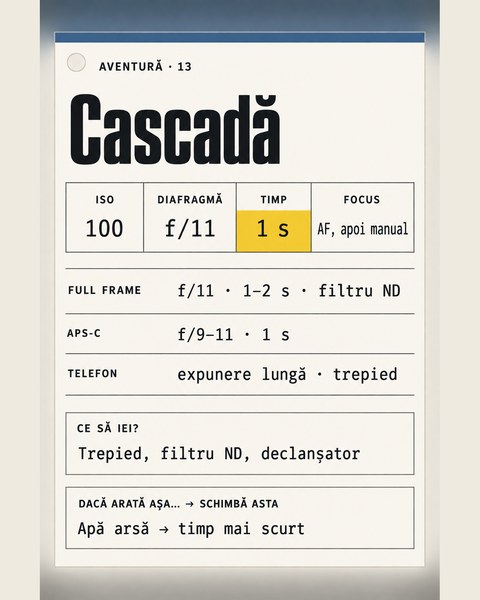 Aventură 13, Cascadă