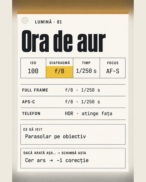 Lumină, ora de aur