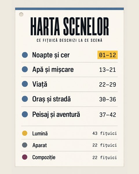 Harta scenelor: ce fițuică la ce scenă